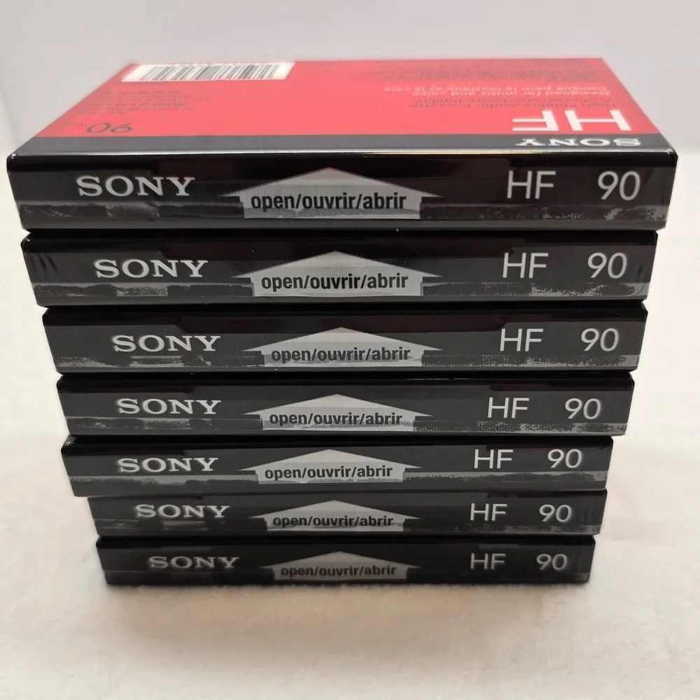 Sony HF 90 Min Type I Normal Bias Blank‎ Cassette Tape Sealed x7